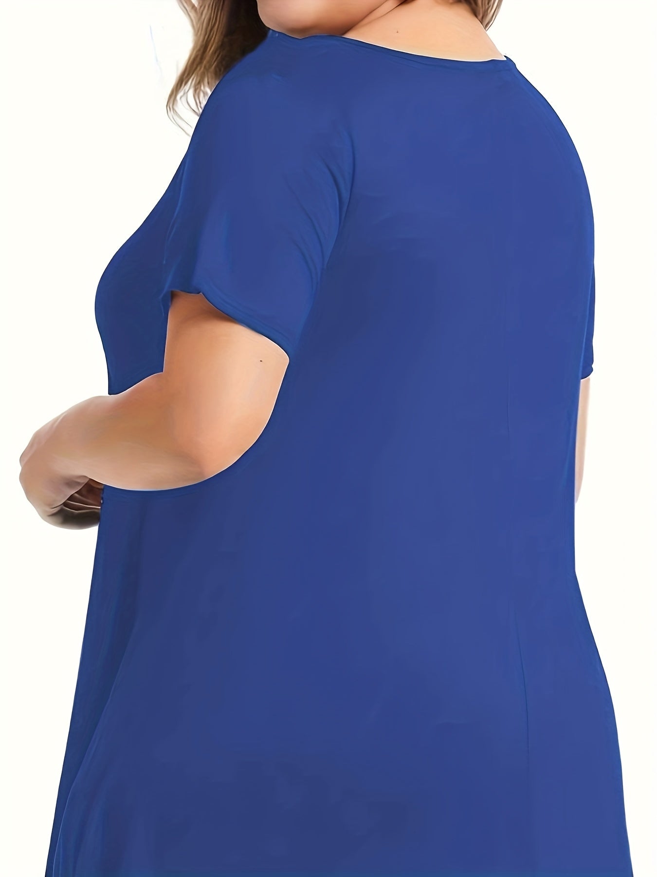 Women's Plus Size Elegant Short Sleeve T-Shirt