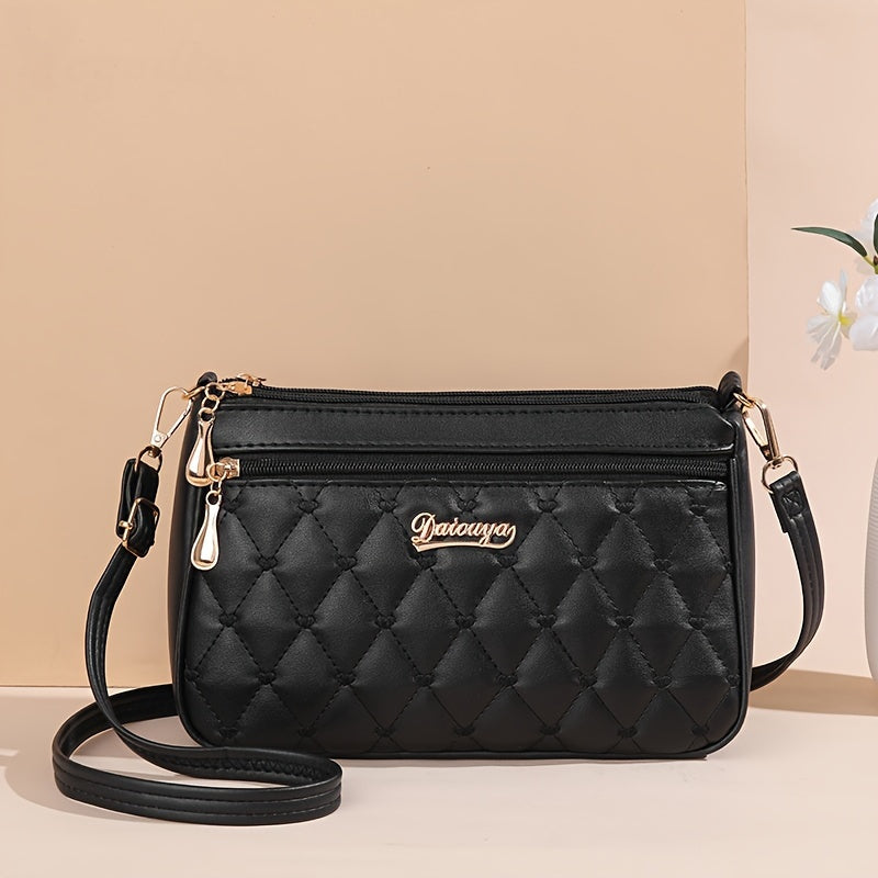 Fashionable Crossbody Bag with Multiple Layers and Large Capacity
