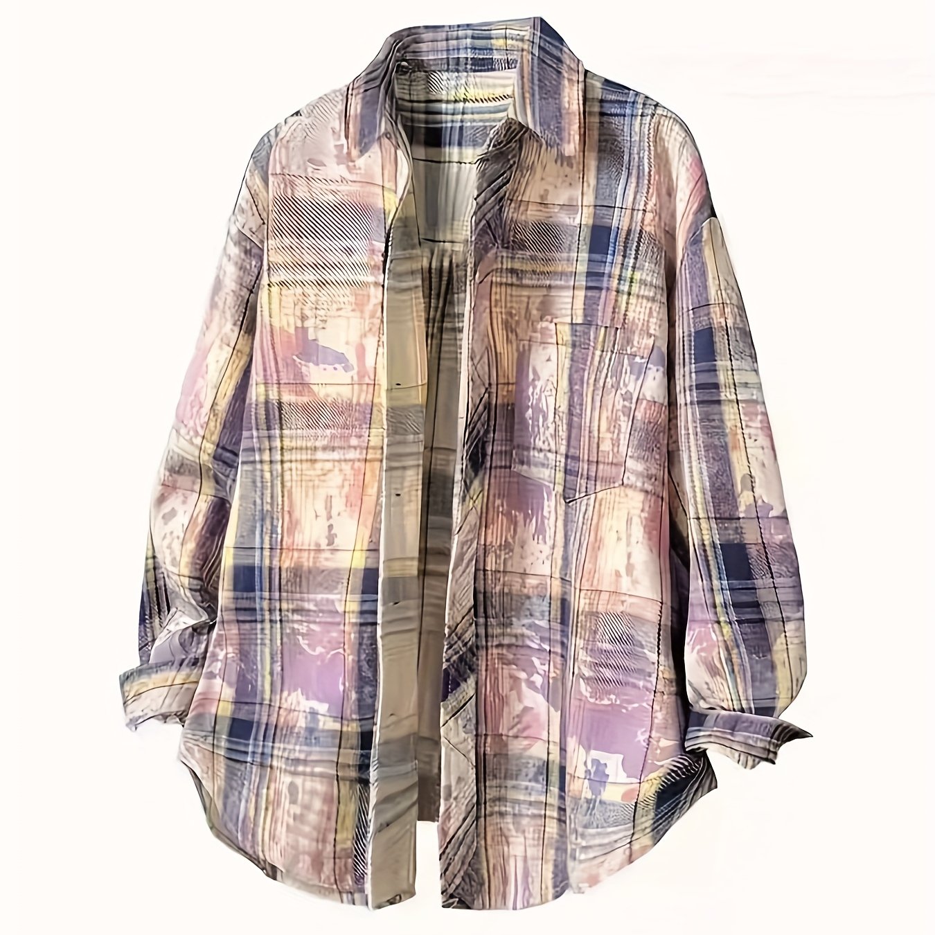 Men's & Women's Vintage American Retro Asymmetrical hem Shirt