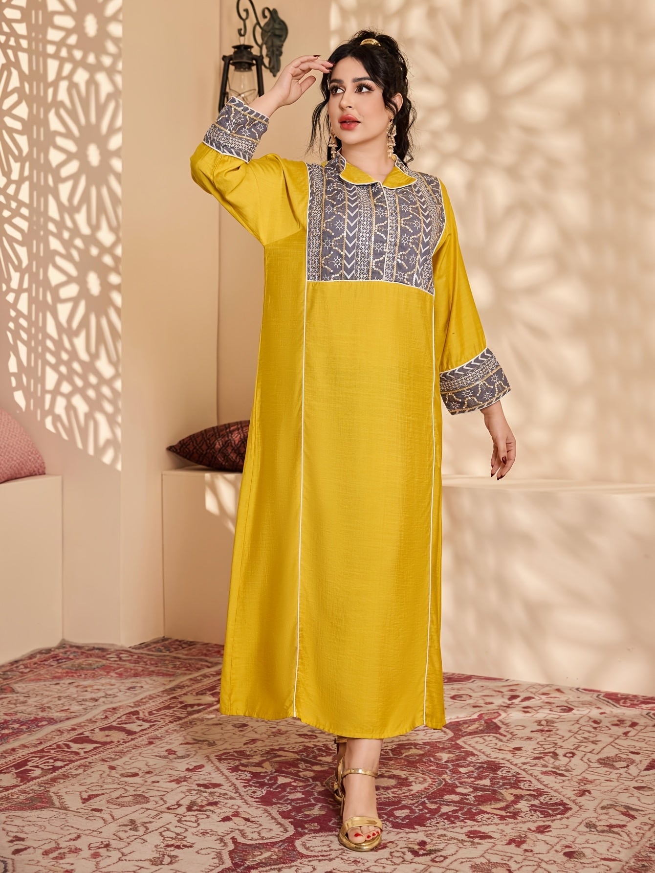 Women's Elegant Arabic Jalabia Dress
