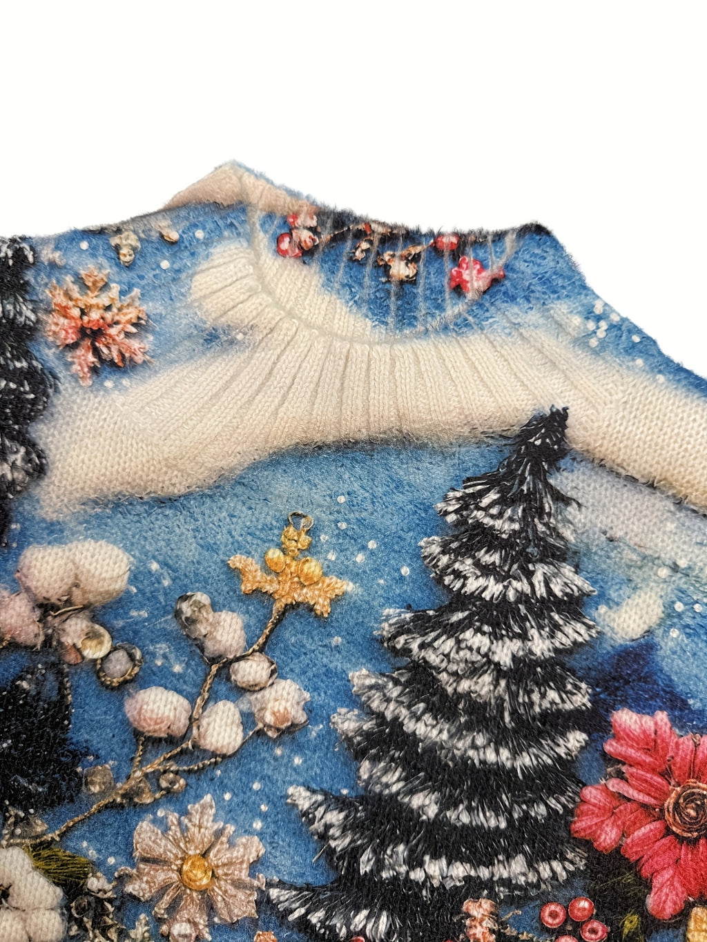 Women's Elegant Winter Sweater Dress  Silhouette with Santa Sleigh & Snowman Print Christmas Party New Year