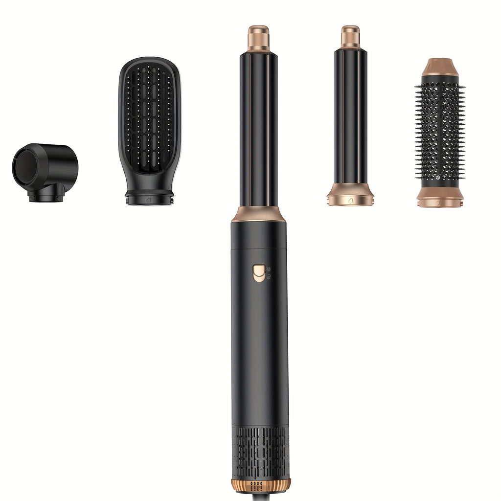 5-in-1 Hair Styler Dryer Brush - 60,000 RPM Ionic Technology, Auto-Reverse Curling