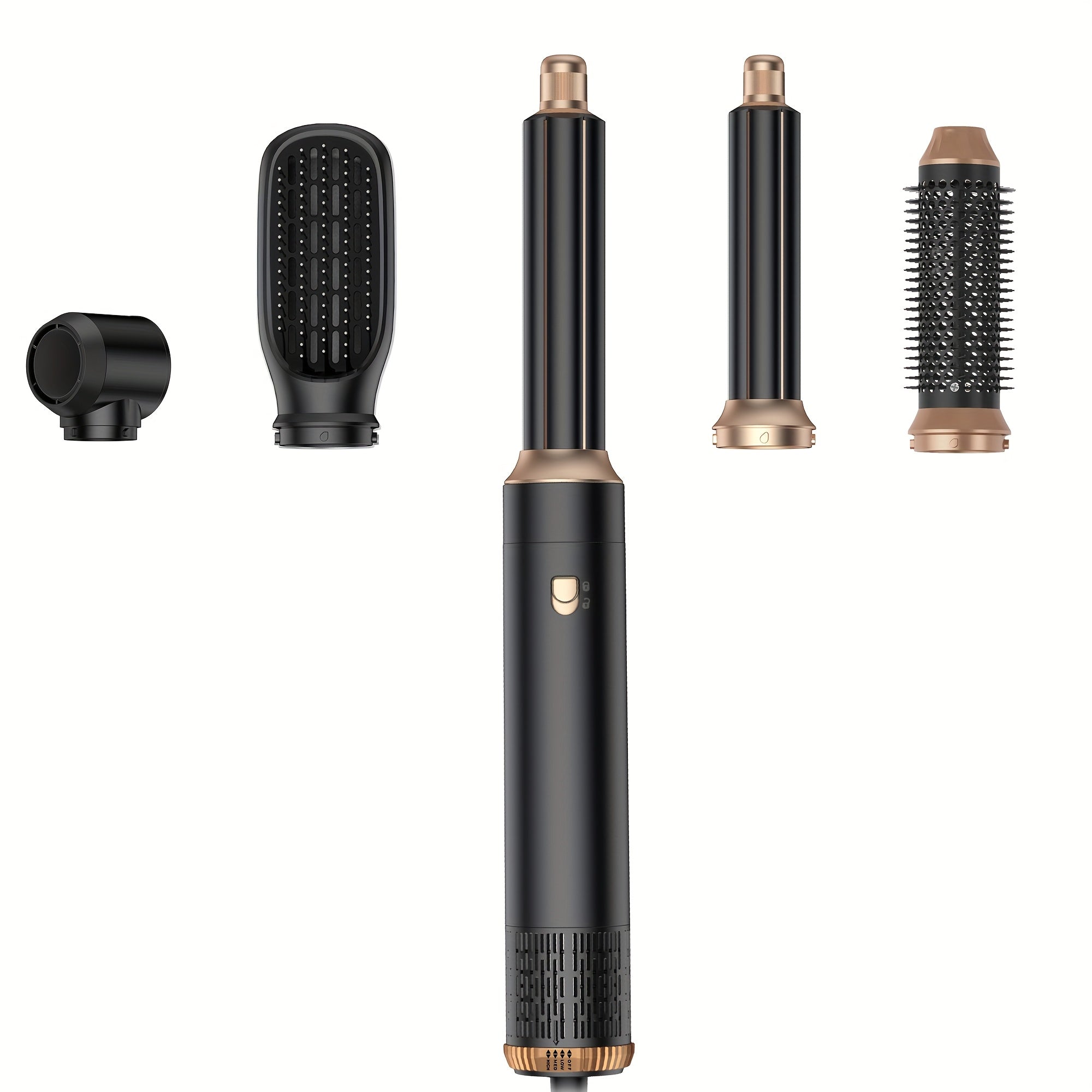 5-in-1 Hair Styler Dryer Brush - 60,000 RPM Ionic Technology, Auto-Reverse Curling