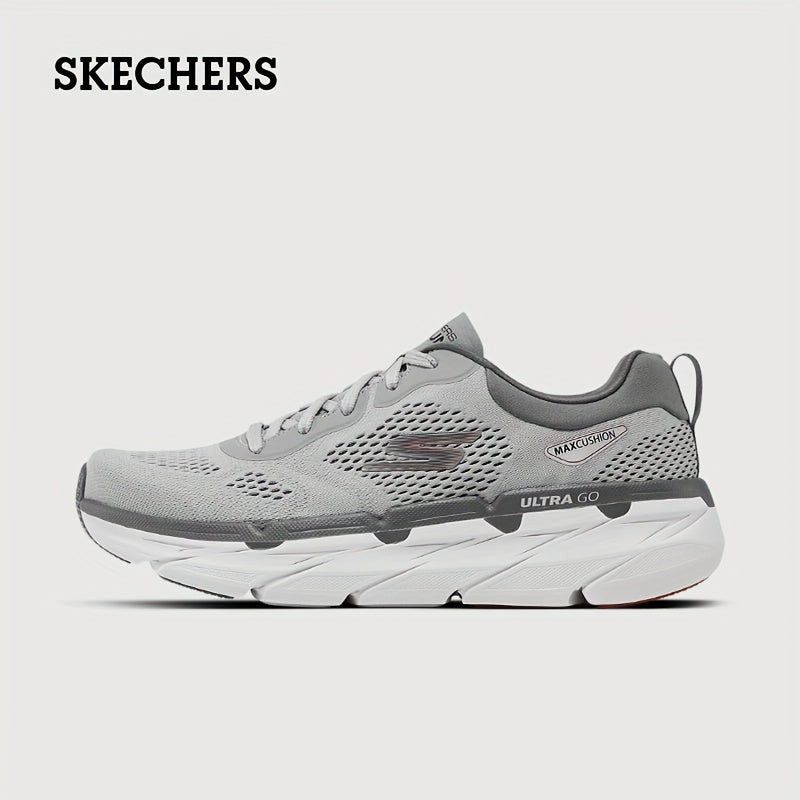 Skechers Women's Grey Running Shoes - Breathable Mesh & Fabric Upper, Thick Cushioned EVA/Rubber Sole