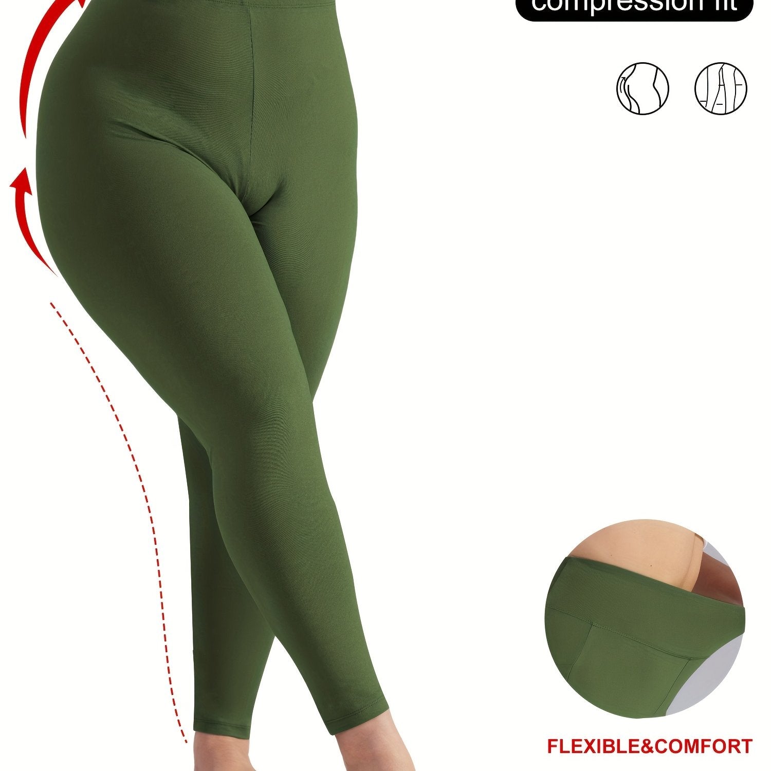 Women's Yoga Leggings with High Waistband, Moisture-Wicking, And Stretchy
