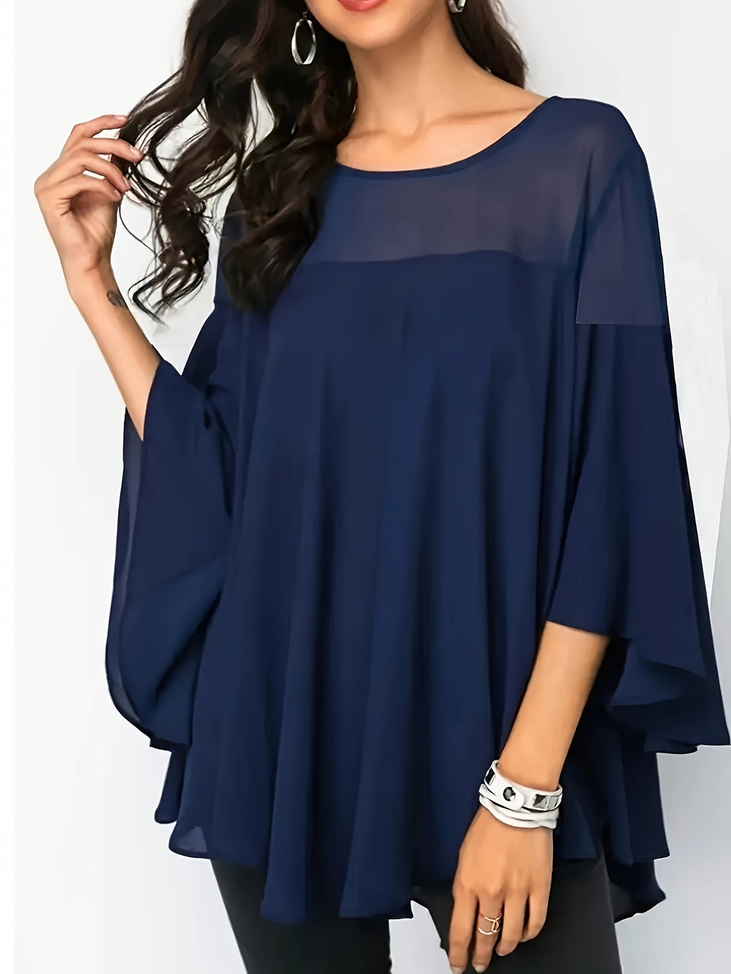 Vibrant Green Short Sleeve Blouse with Lace Trim