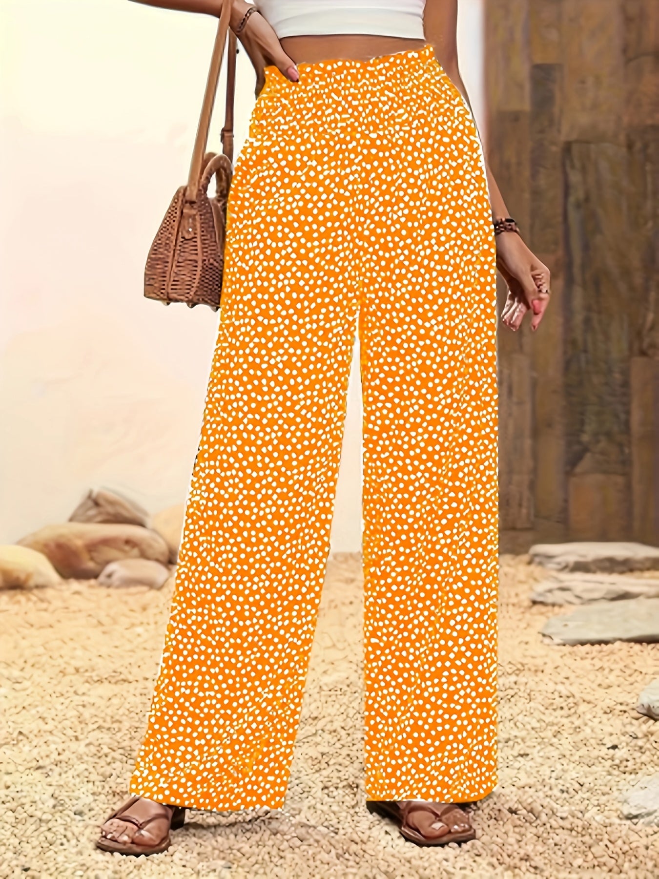 Casual Elastic Waist Loose Pants for Women