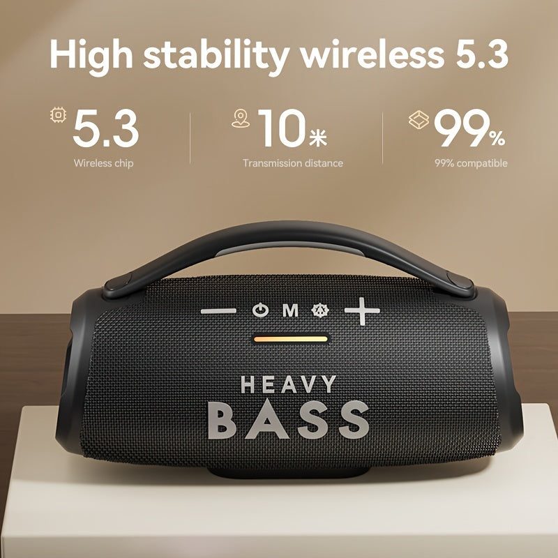 HEAVY BASS 30W wireless Portable Speaker with Subwoofer Surround Sound, USB Charging