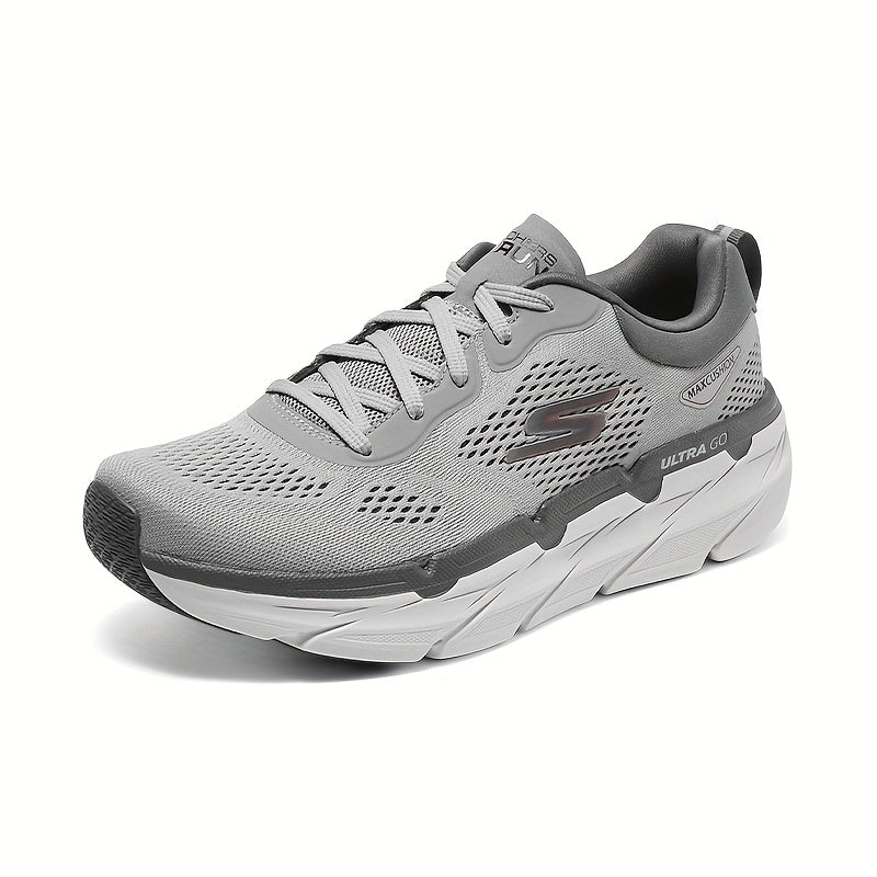 Skechers Women's Grey Running Shoes - Breathable Mesh & Fabric Upper, Thick Cushioned EVA/Rubber Sole