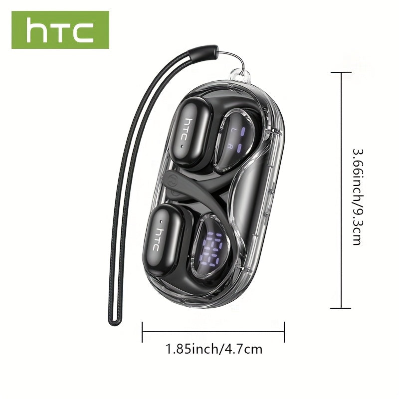 HTC NE37 OWS Wireless AI Translation Earbuds with Multi-Language Support, 6.0 Low Latency HIFI Sound Quality