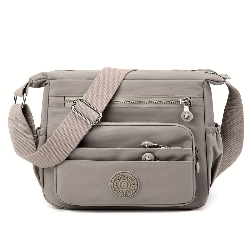 Chic Black Nylon Crossbody Bag for Women