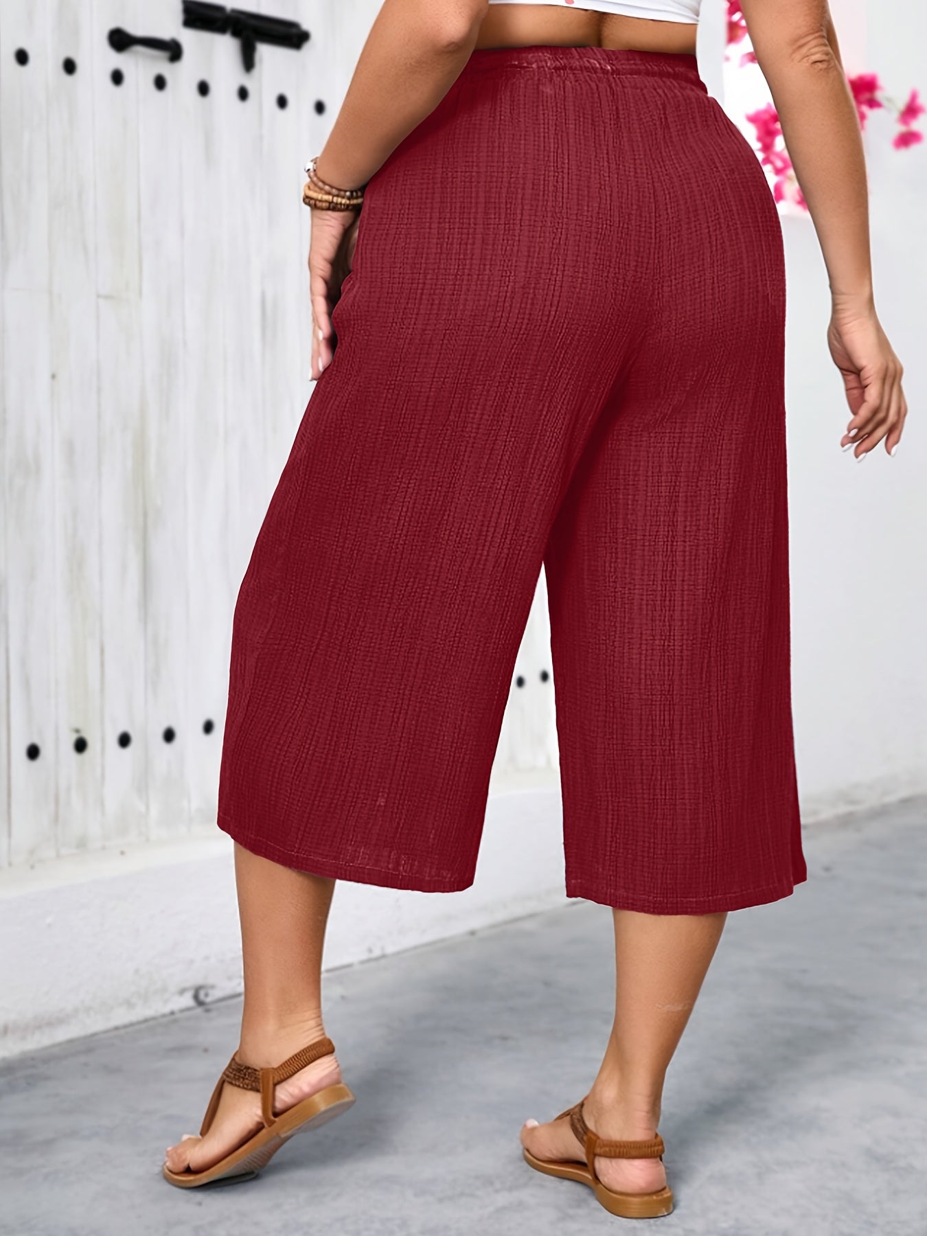 Plus Size Women's Wide Leg Pants