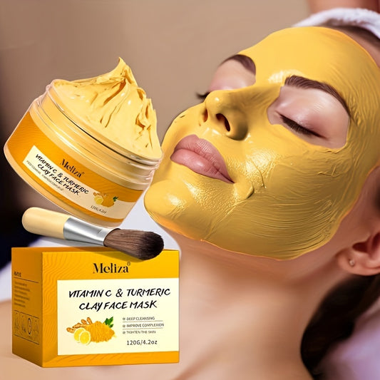 Vitamin C Deep Cleansing Turmeric 120g Mud Mask - New Year's Valentine's Day Gift Turmeric Cleansing Mask