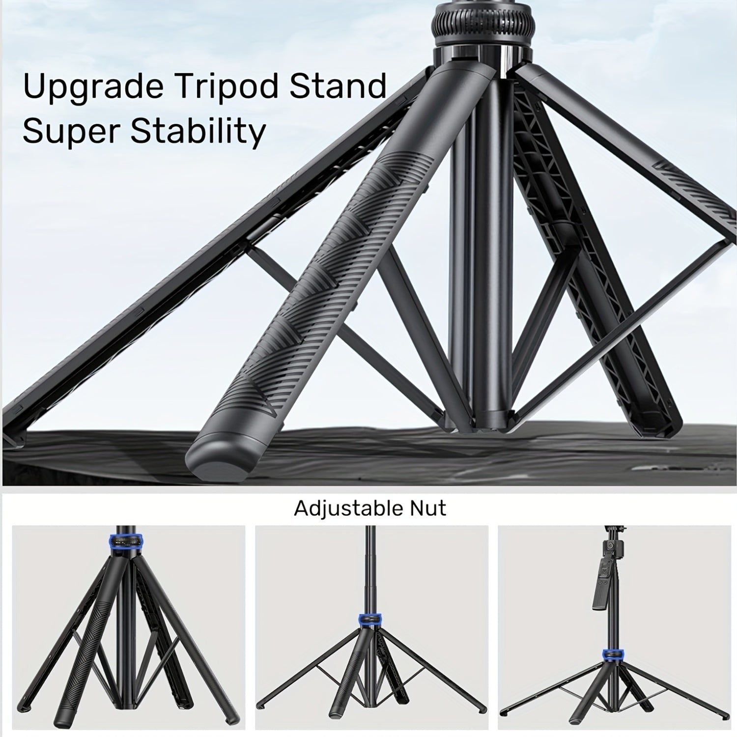 Auto Face Tracking Tripod 360° Rotation, Extendable