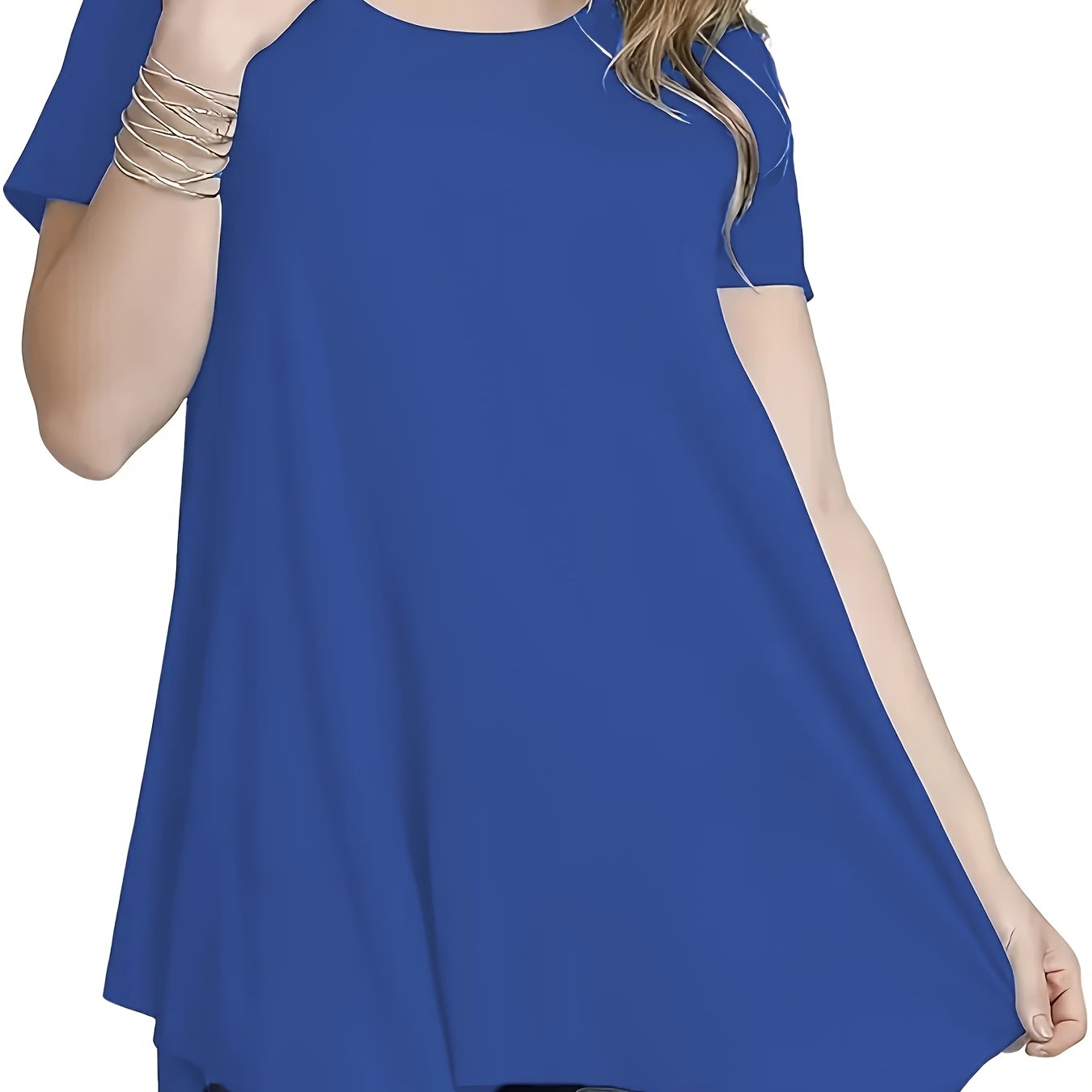 Women's Plus Size Elegant Short Sleeve T-Shirt