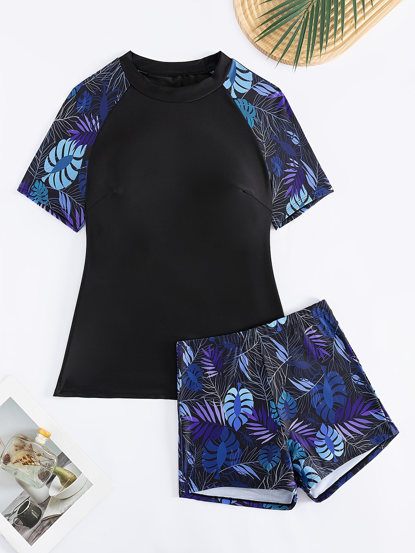 Women's plus-size swimsuit two-piece set
