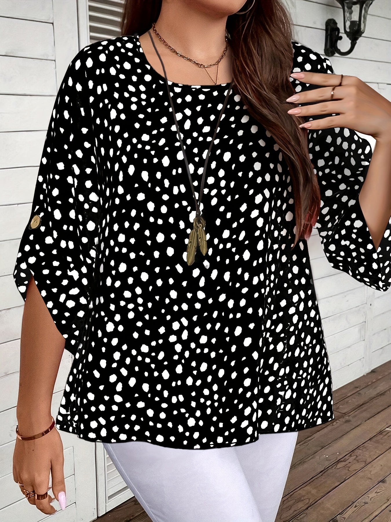 New Stylish with Leopard Print Decoration, Loose and Elegant