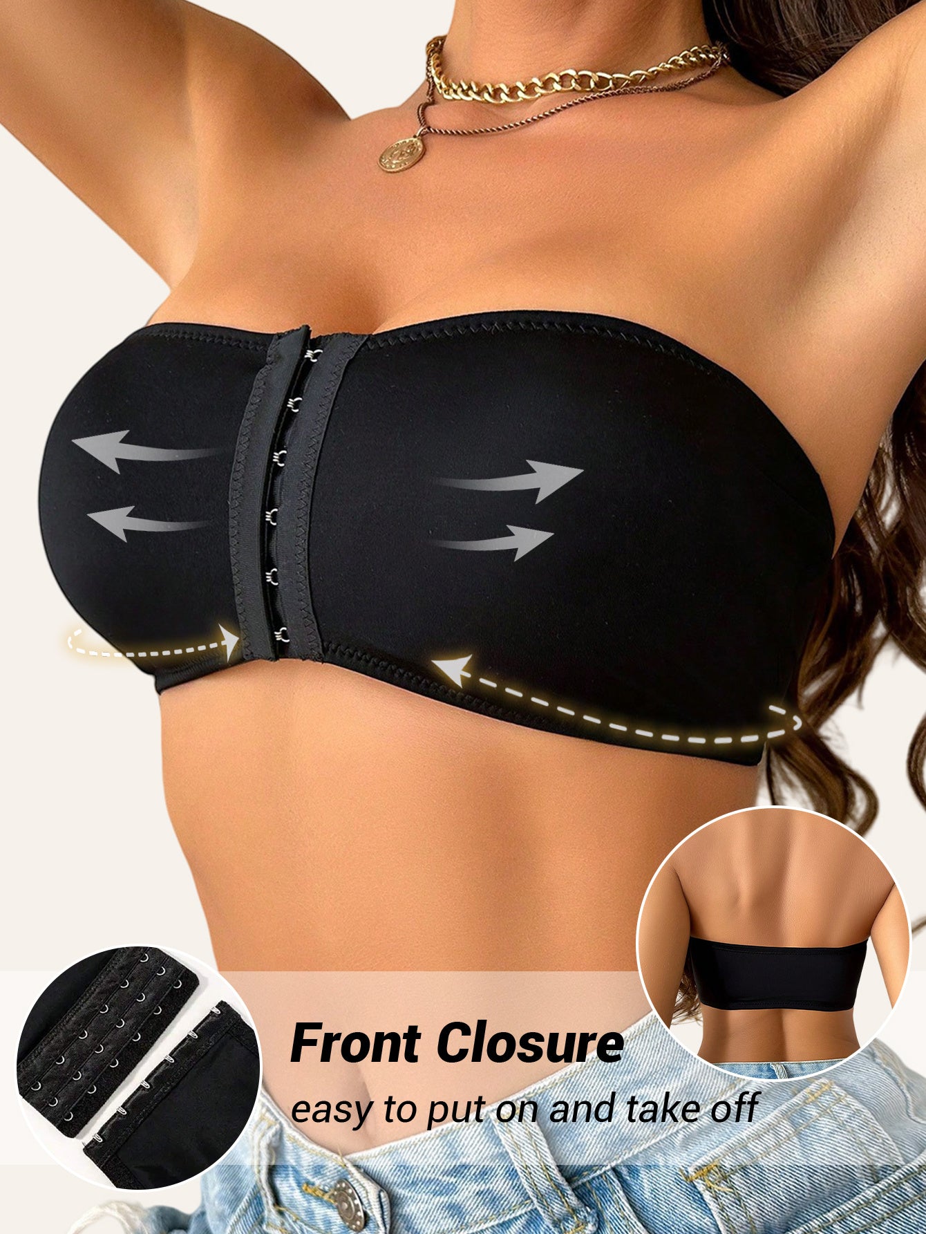 Soft 1pc Women's Strapless T-Shirt Bra