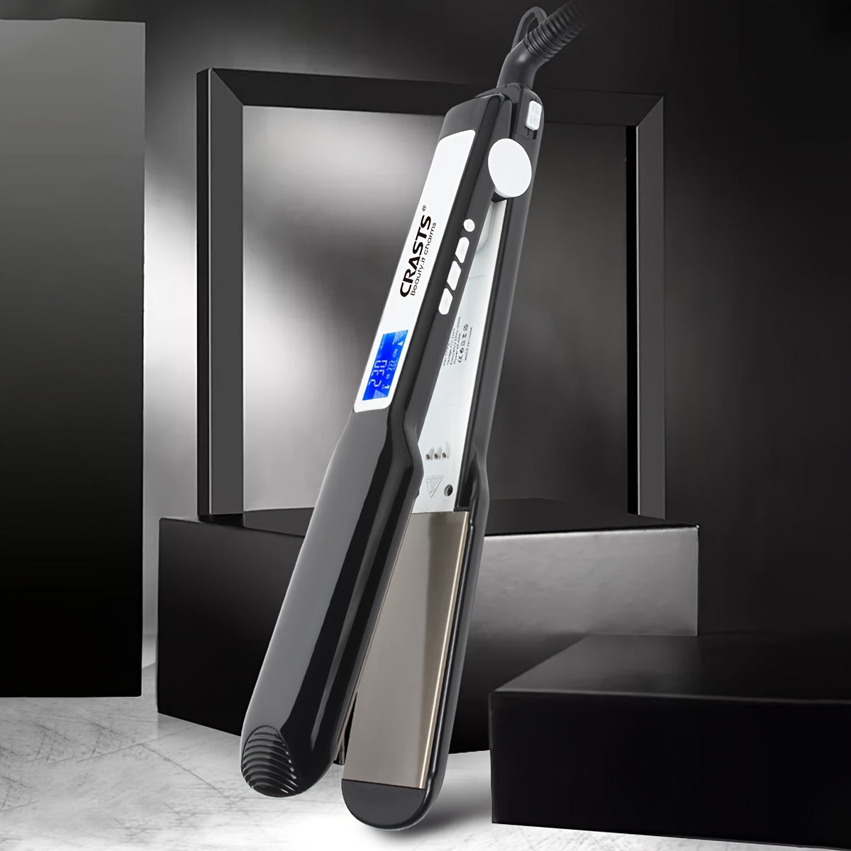 Professional Hair Straightener with Display - Dual-Use for Smooth Styling & Curls