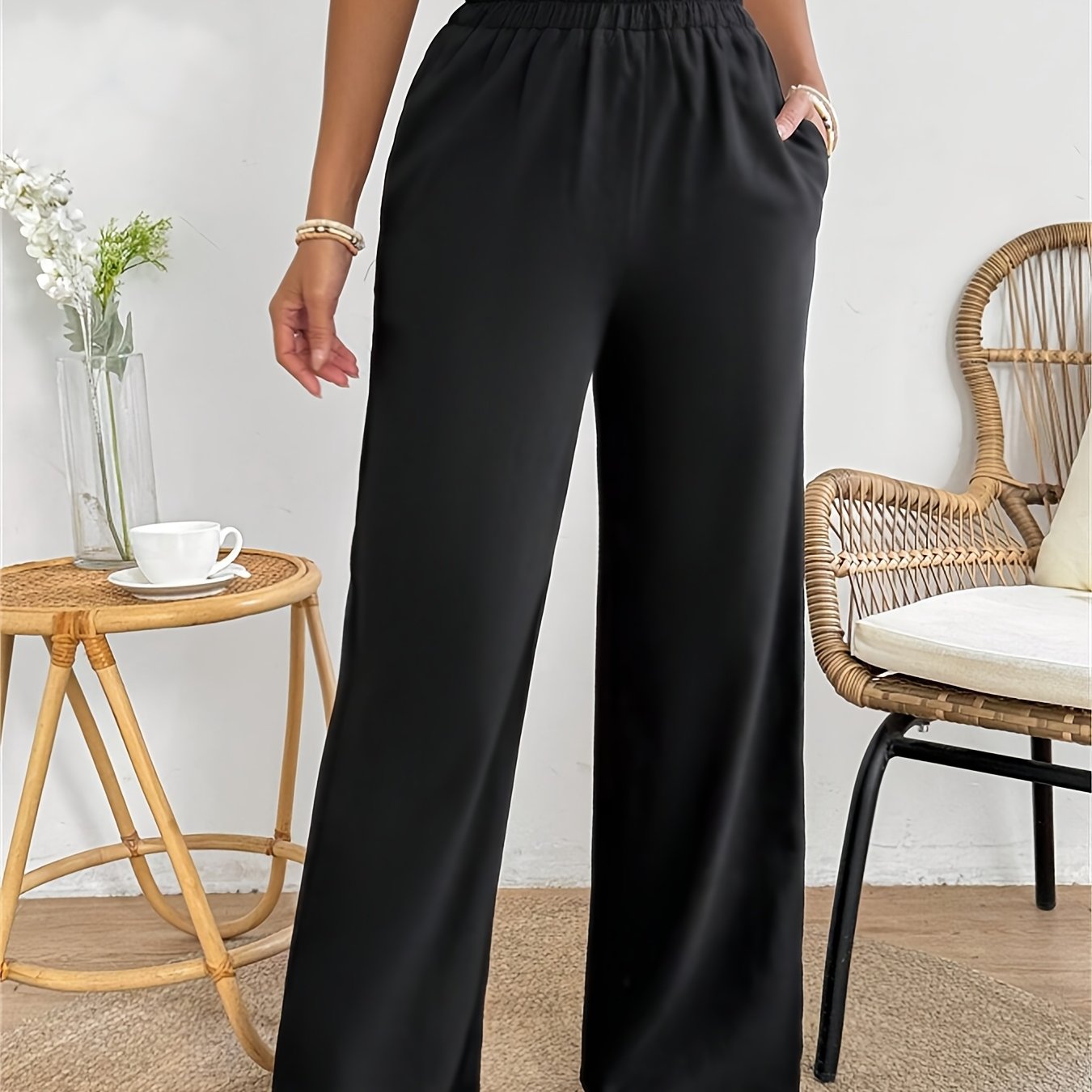 Women's Bohemian Paisley Print Wide-Leg Pants