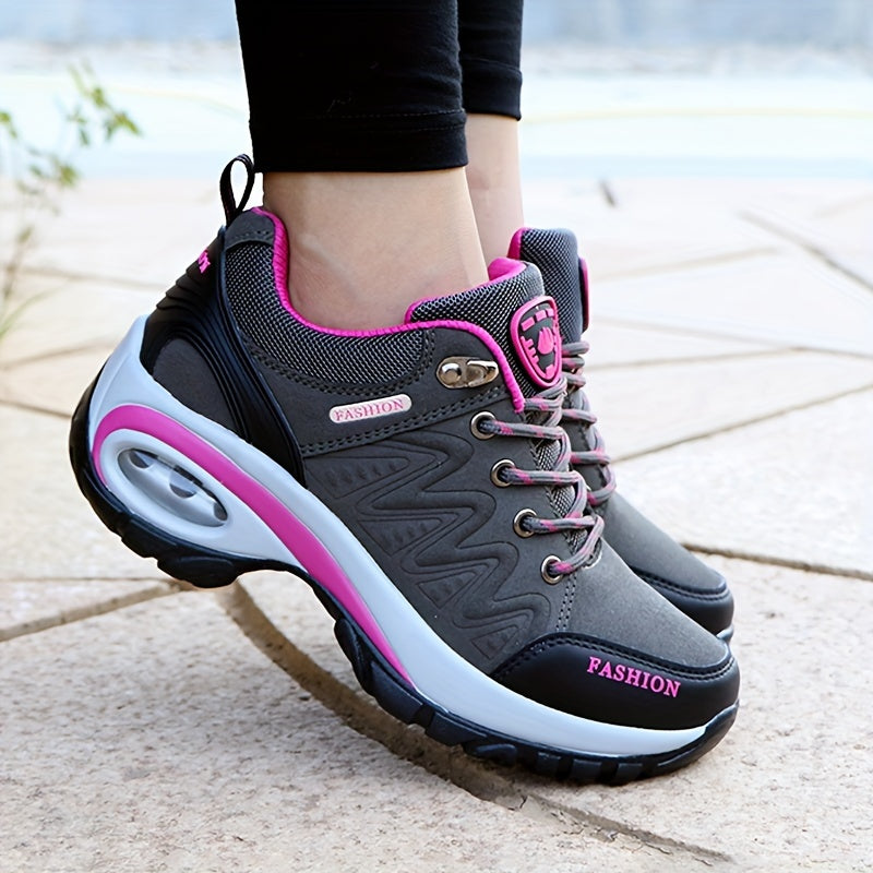Women's Low Top Hiking Sneakers, Waterproof Low Top Outdoor Trekking Sports Shoes, Casual Walking & Running Trainers
