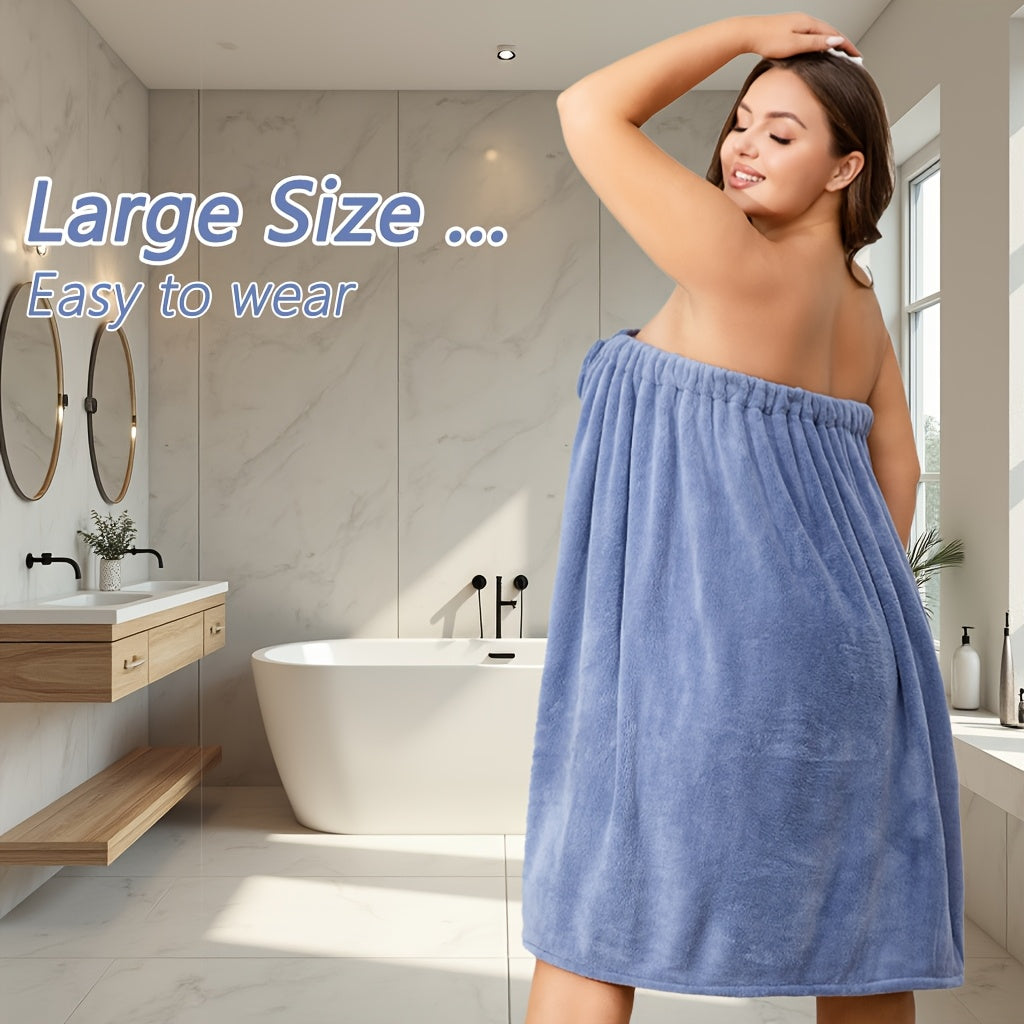 Extra Large & Thick Bathrobe with Adjustable Hook-and-loop Fastener