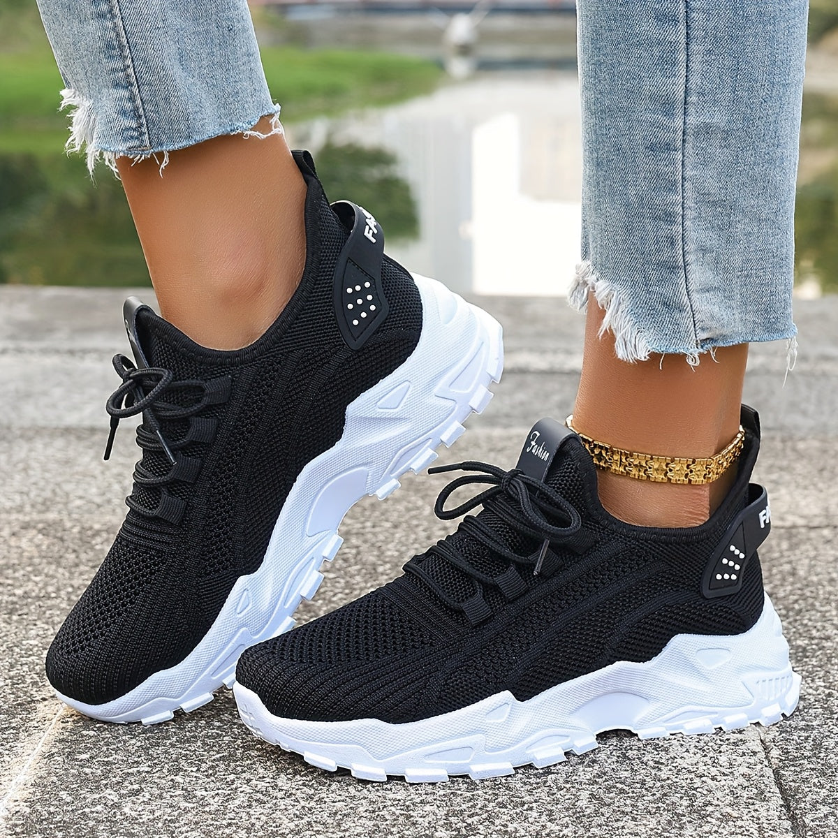 Plus Size Women's Lightweight Breathable Fabric Casual Sneakers - Stability Support Soft PU Sole, Vibrant Red All-Season Walking Shoes for