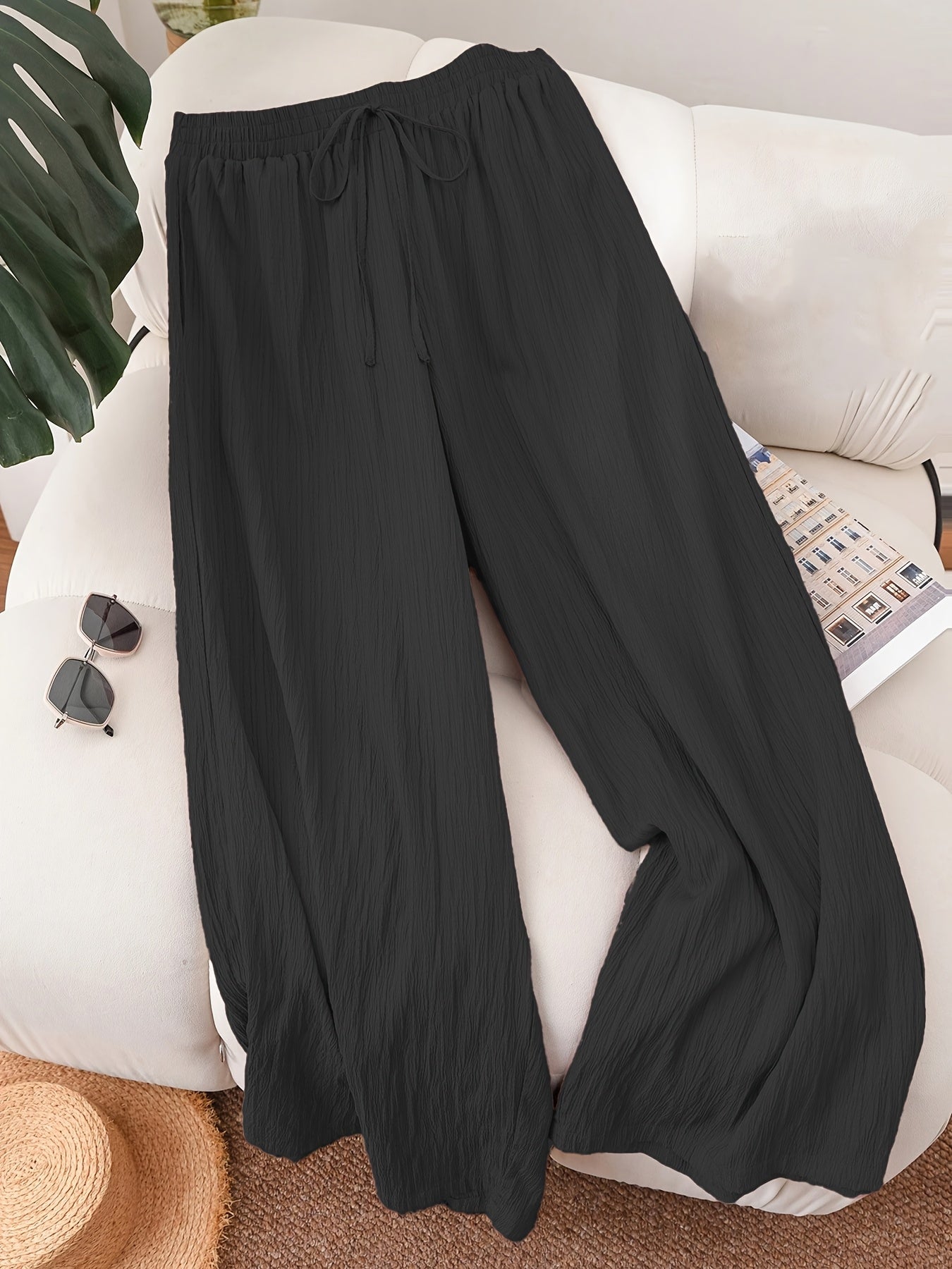 Women's Plus Size Wide-Leg Pants