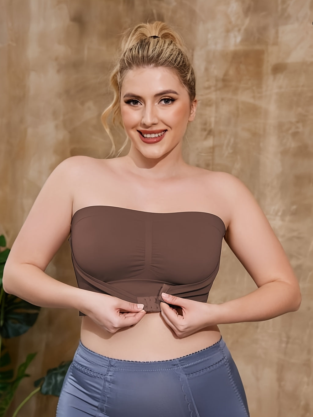 ZIMI COLLECTION Women'S Plus Size Adjustable Front Closure Wireless Sports Bra - Breathable, Seamless, Comfort Fit with Removable Pads for