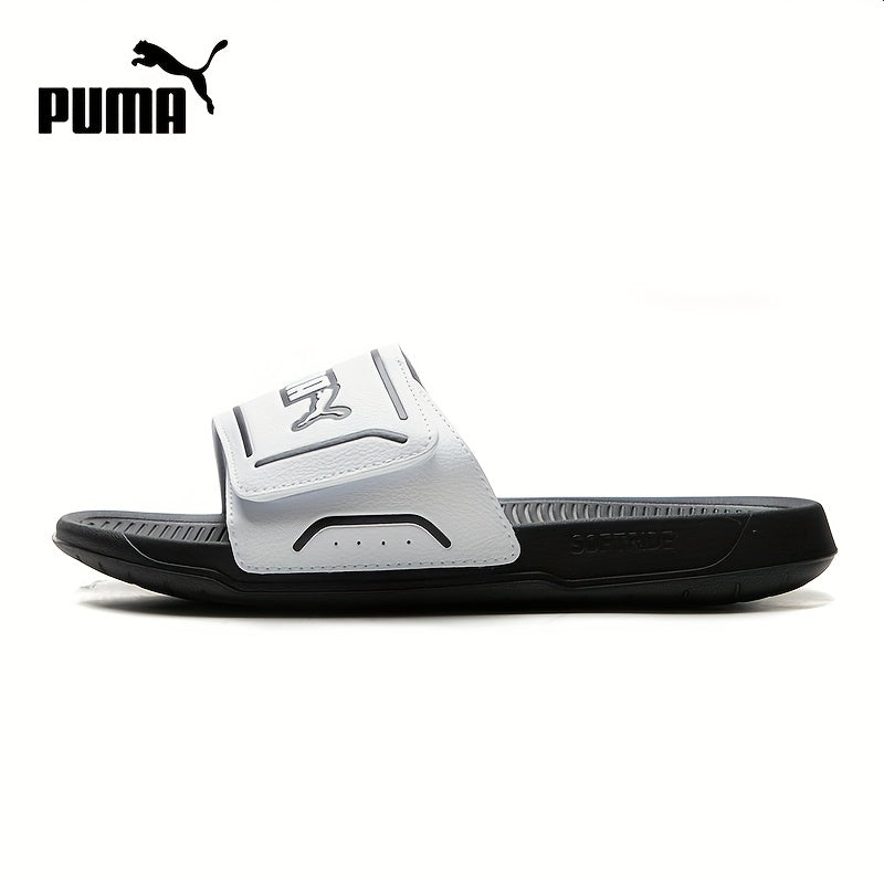 PUMA Slip-On Sneakers - White/Black Minimalist shoe - Cushioned PU Upper & Non-Slip Rubber Sole - Lightweight