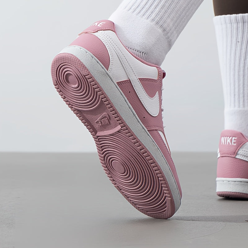 Nike Women's Sneakers - Lightweight Cushioned Air Cushioning, Pastel Pink & White Low-Top Shoes with Arch Support