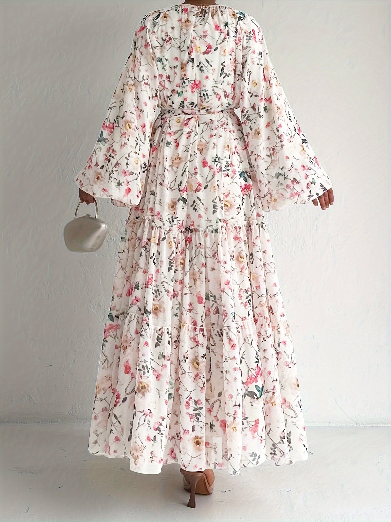 Women's Floral Maxi Kaftan Dress