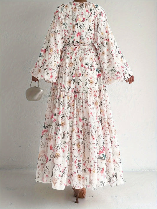 Women's Floral Maxi Kaftan Dress
