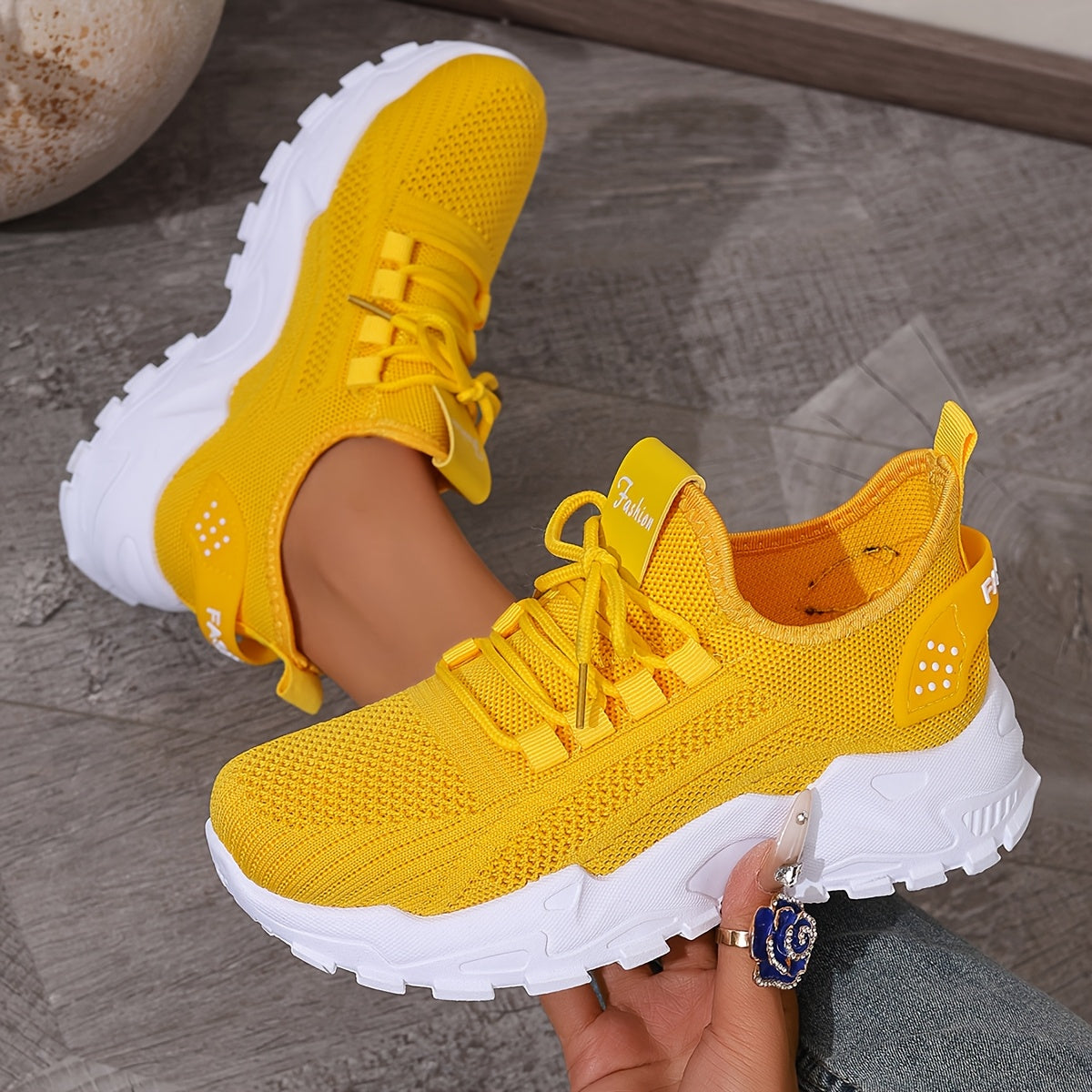 Plus Size Women's Lightweight Breathable Fabric Casual Sneakers - Stability Support Soft PU Sole, Vibrant Red All-Season Walking Shoes for