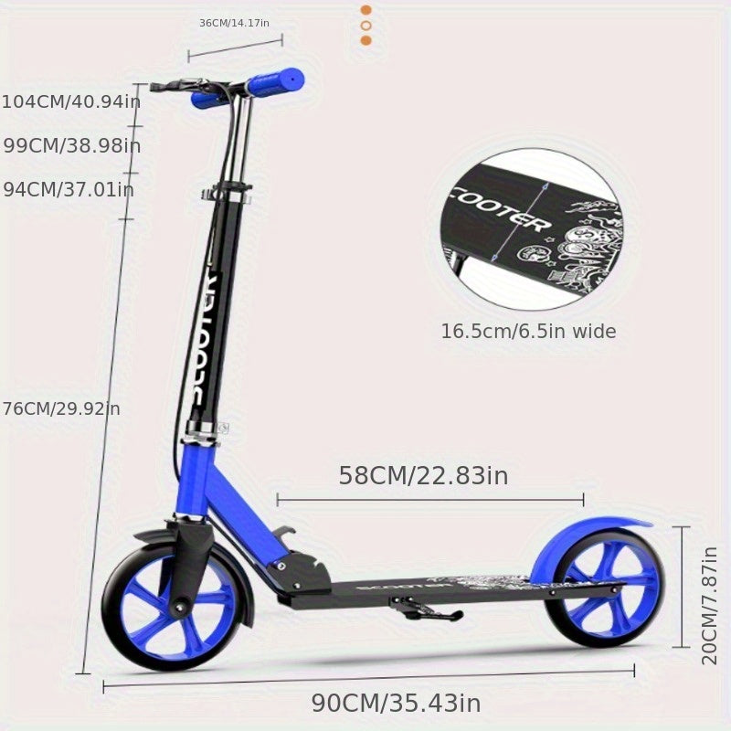 Adult & Teen Foldable Scooter with Front Brake & Suspension