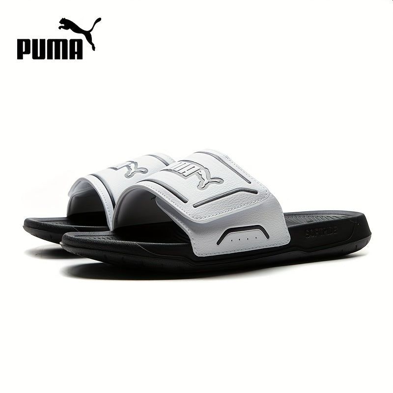 PUMA Slip-On Sneakers - White/Black Minimalist shoe - Cushioned PU Upper & Non-Slip Rubber Sole - Lightweight