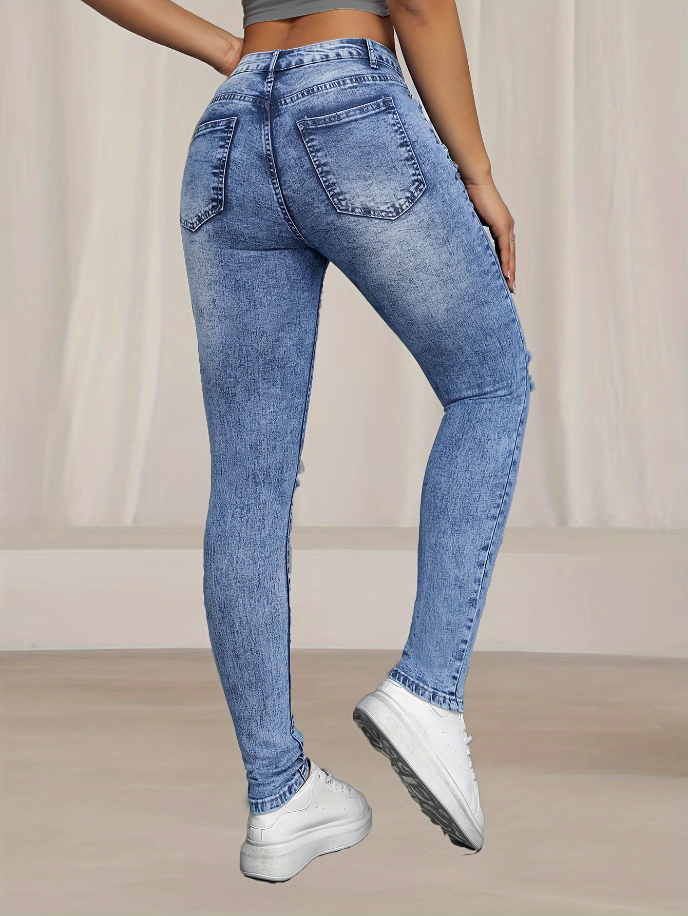 Elegant High Waist Skinny Jeans