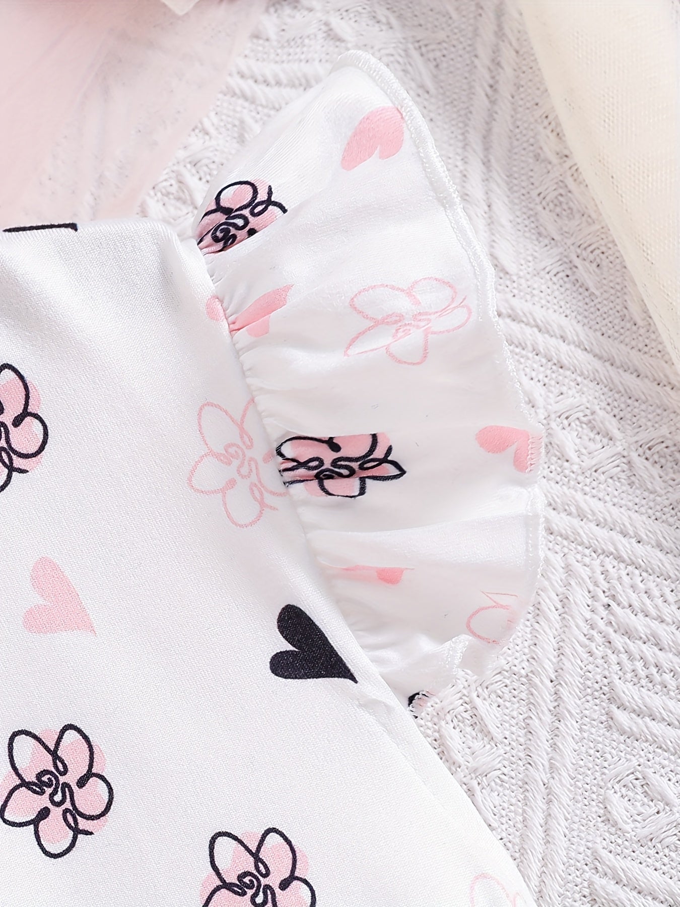 Summer Party Girls' Sweet Style Heart & Cartoon Mouse Print Dress