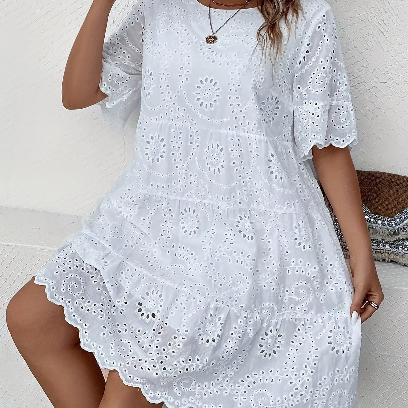 Loose Fit Round Neck Short Sleeve, Breathable
