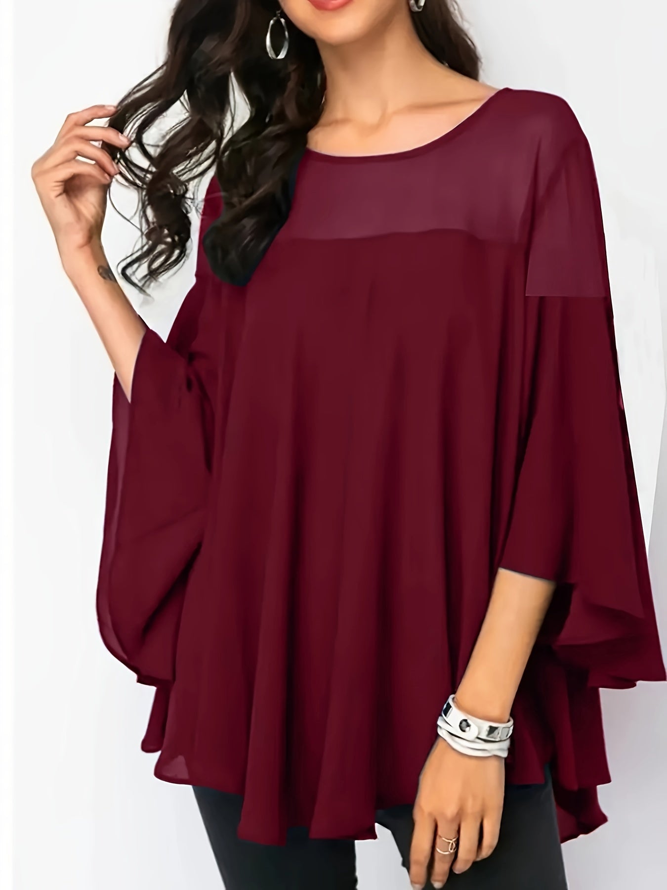 Vibrant Green Short Sleeve Blouse with Lace Trim