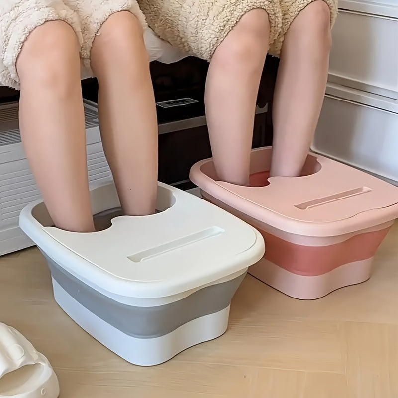Foldable Foot Spa Bath Basin - Large Foot Soak Tub, Unscented, Manual Operation, No Battery Required