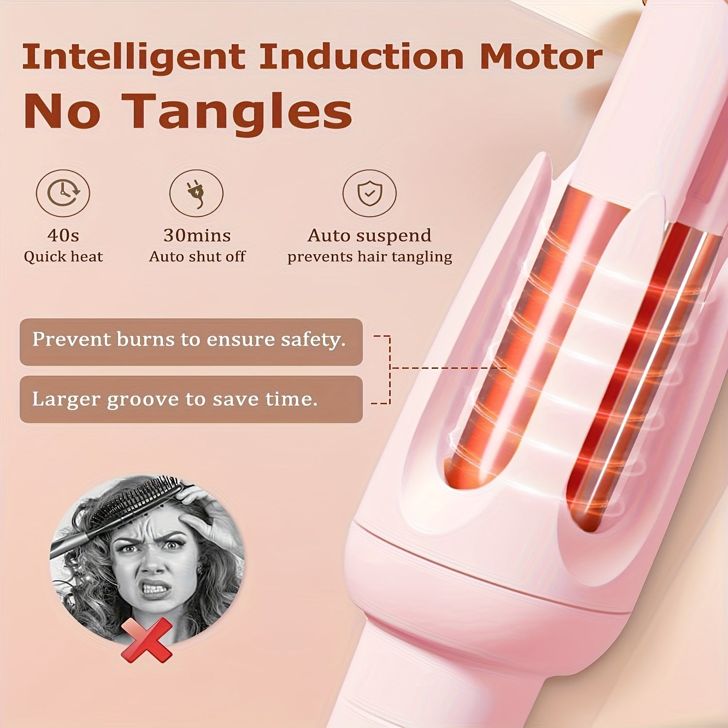 Automatic Hair Curler 28mm Automatic Curling Iron with 4 Temperature Settings