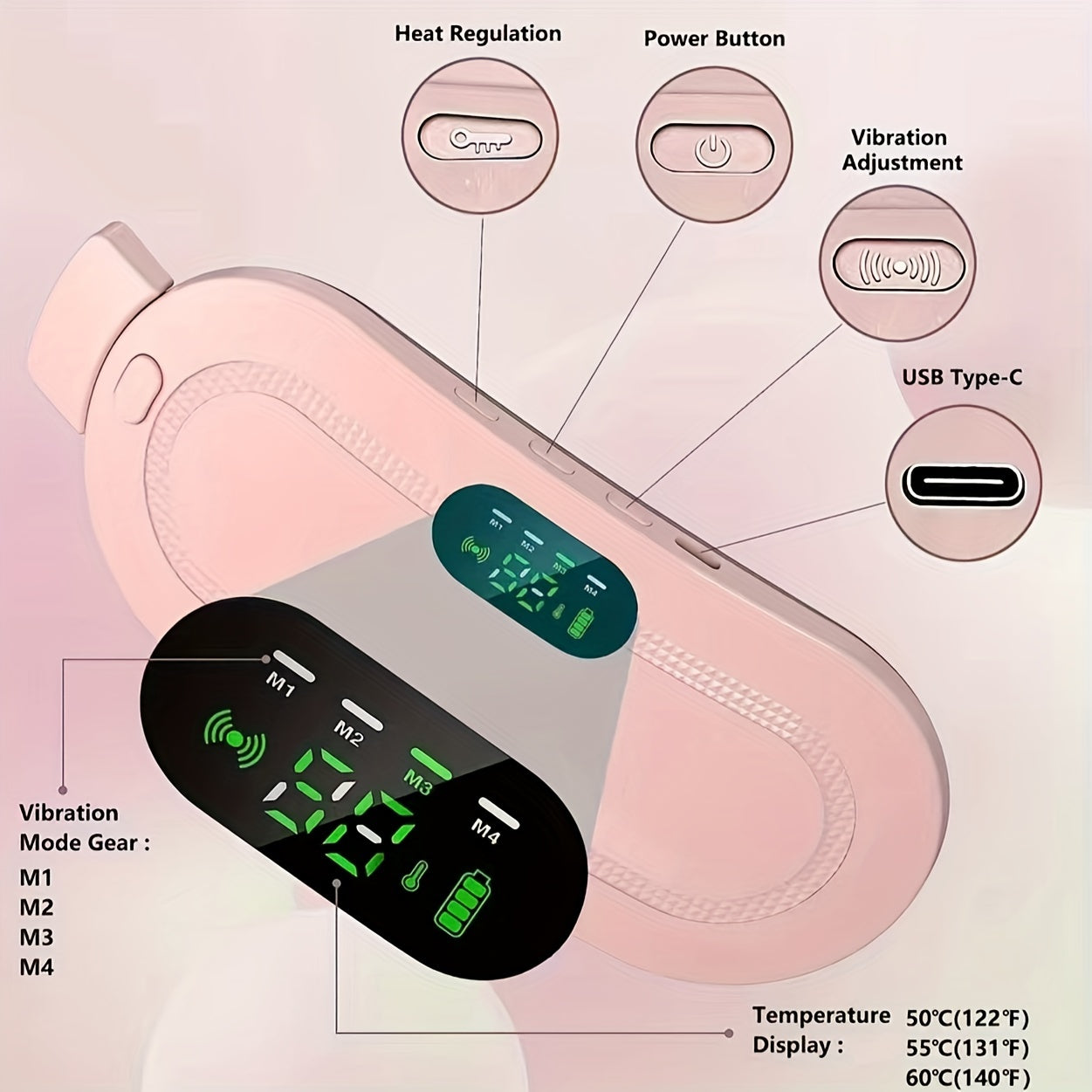 Portable Cordless Heating Pad, Menstrual Comfort Belt