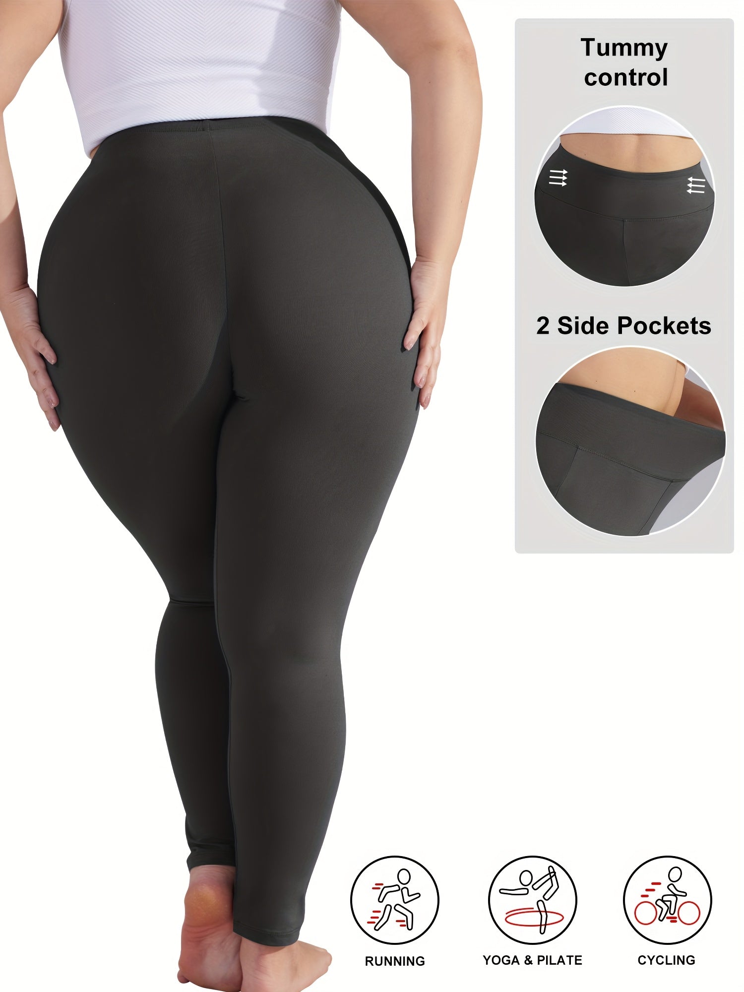 Women's Yoga Leggings with High Waistband, Moisture-Wicking, And Stretchy
