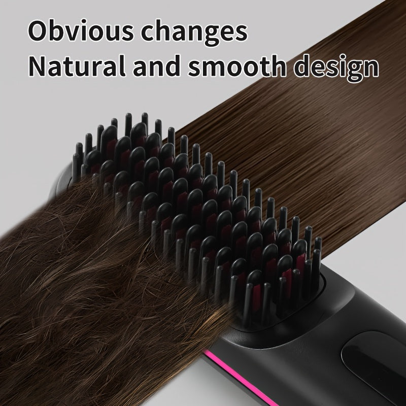 Portable cordless straight hair comb, rapid heating
