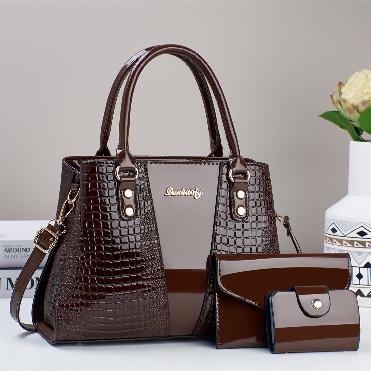 Three-Piece Women's Handbag Set