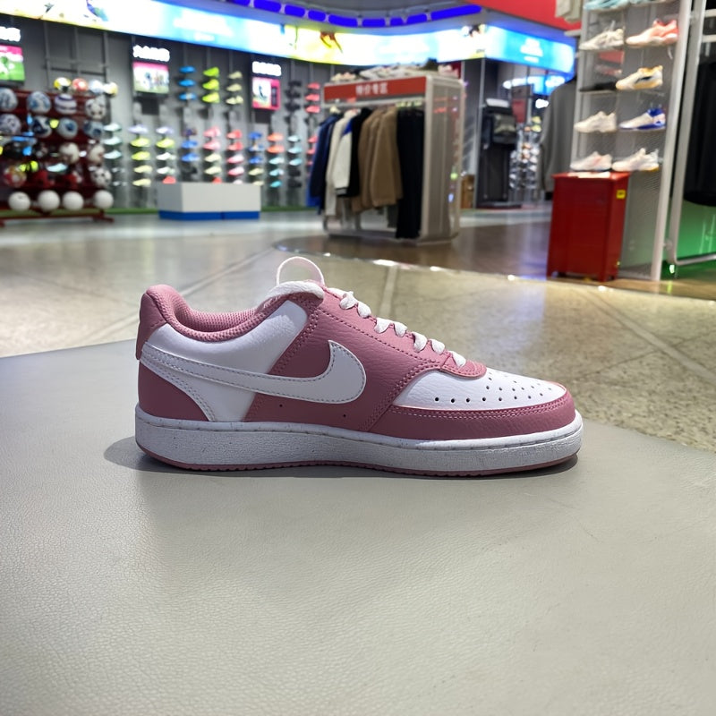 Nike Women's Sneakers - Lightweight Cushioned Air Cushioning, Pastel Pink & White Low-Top Shoes with Arch Support