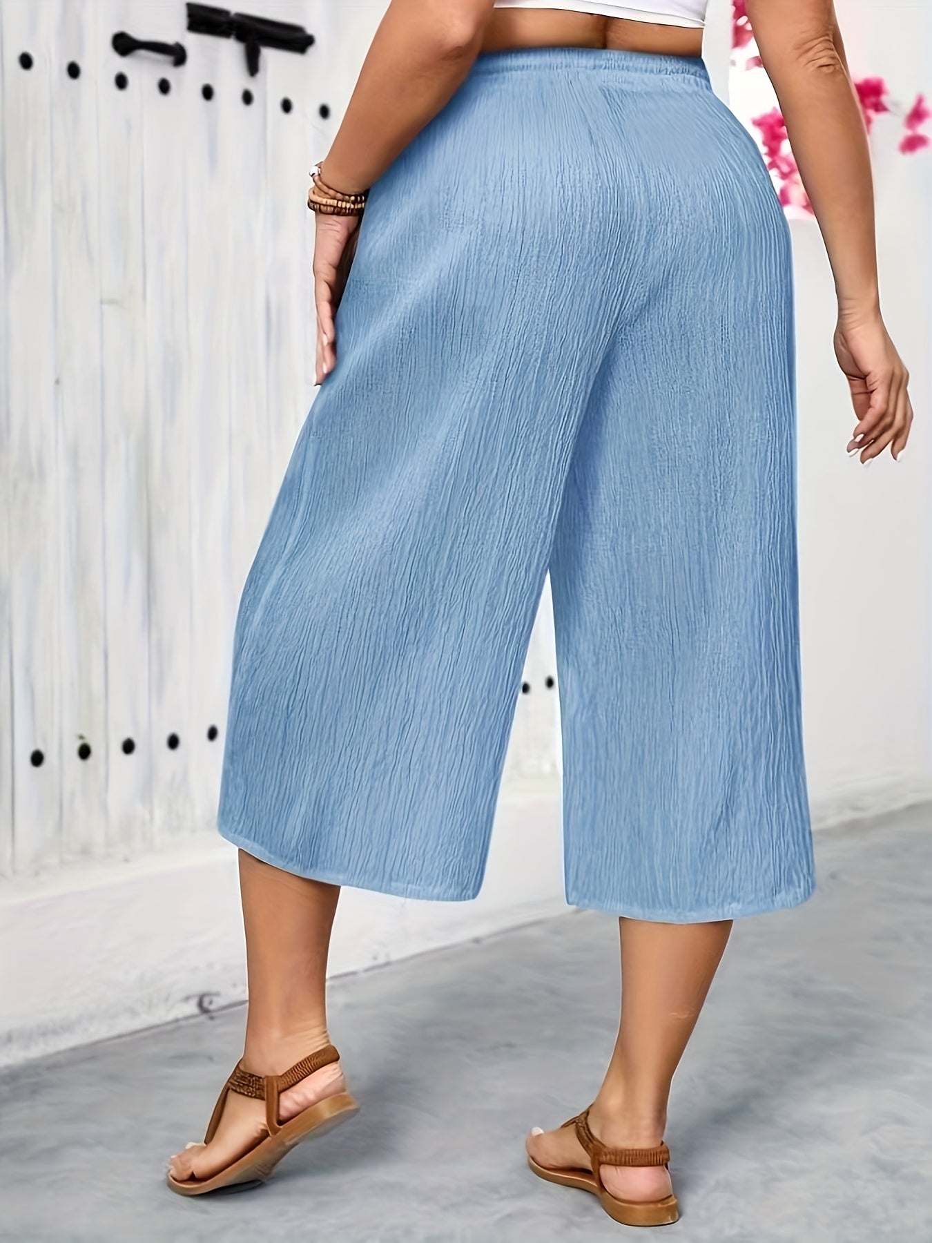 Plus Size Women's Wide Leg Pants