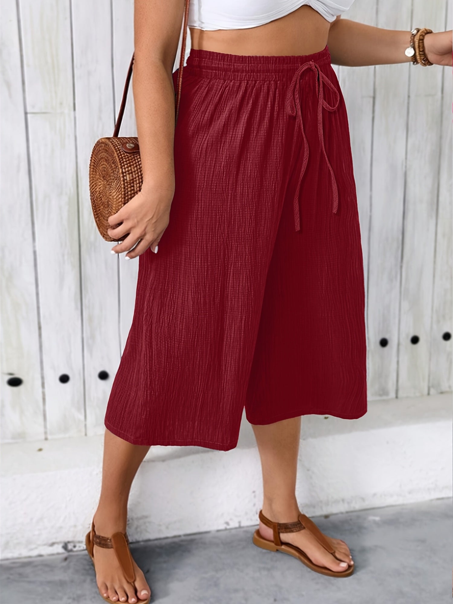 Plus Size Women's Wide Leg Pants