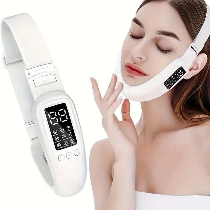 Electric Facial Massager, Portable Light Beige Care Device
